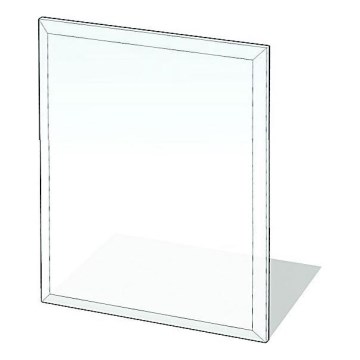 Kamina alune klaas 900x750x8 mm ristkülik
