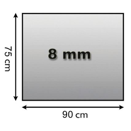 Kamina alune klaas 900x750x8 mm ristkülik