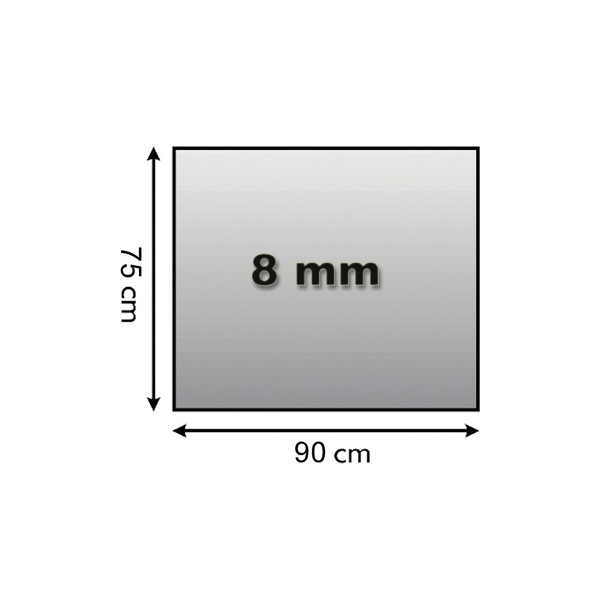 Kamina alune klaas 900x750x8 mm ristkülik