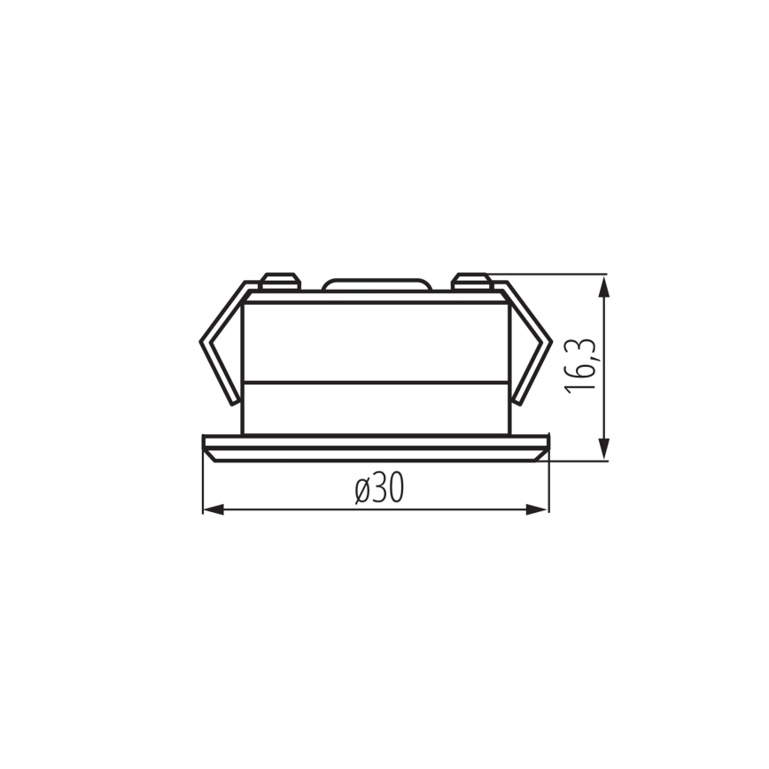 LED Süvistatav välivalgusti IMBER LED/1W/12V 4000K d. 3 cm 40 lm IP65 hõbedane