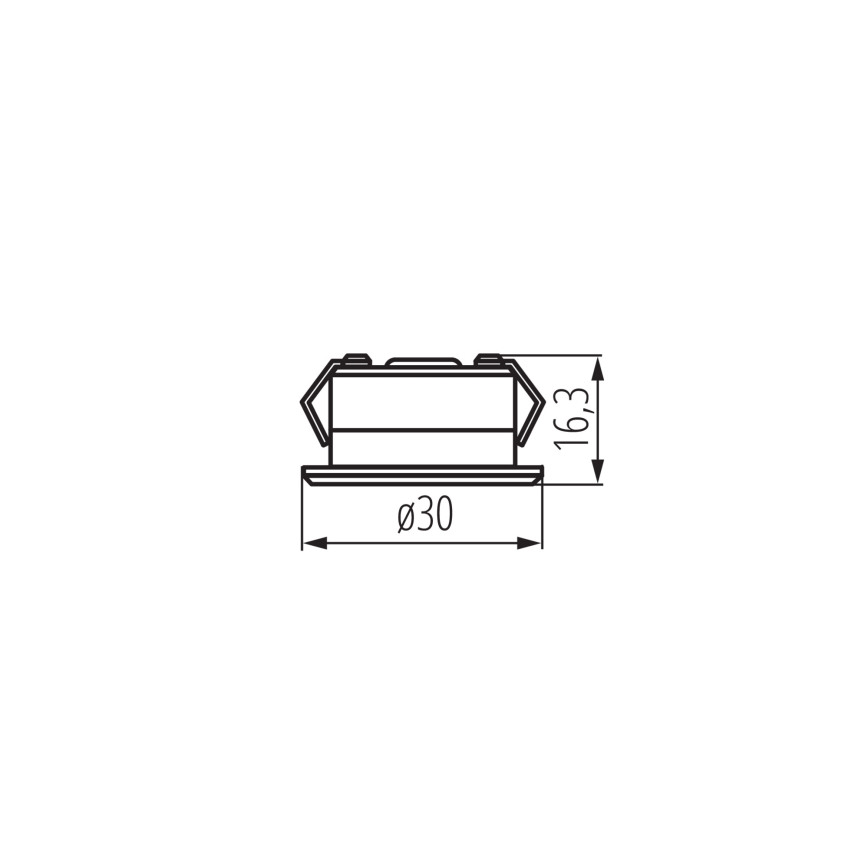 LED Süvistatav välivalgusti IMBER LED/1W/12V 6500K d. 3 cm 30 lm IP65 must