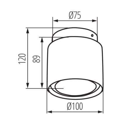 LED Kohtvalgusti lakke SONOR 1xGU10/10W/230V + LED/4W must