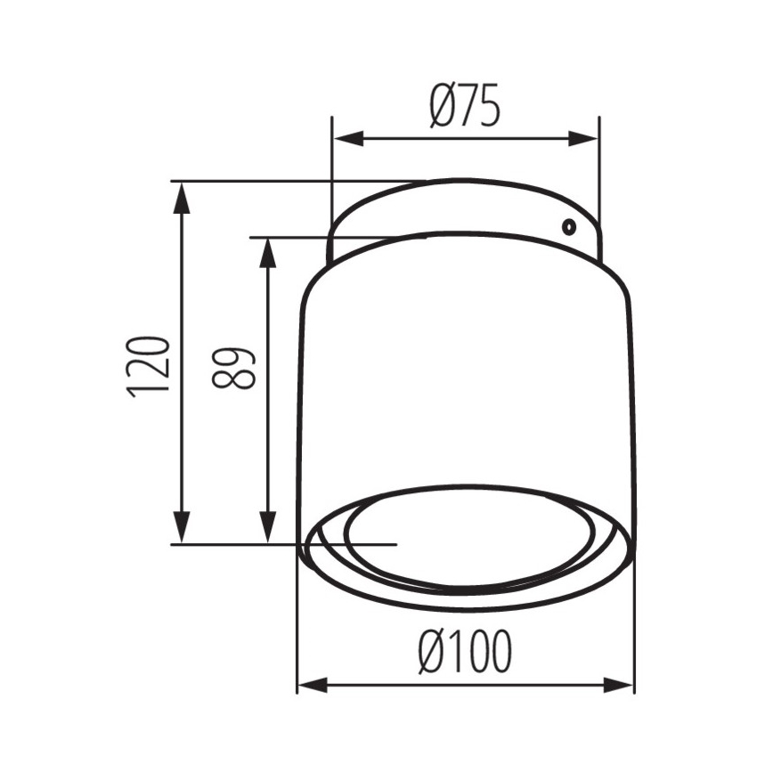 LED Kohtvalgusti lakke SONOR 1xGU10/10W/230V + LED/4W must