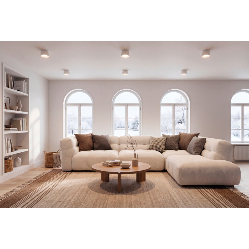 LED punktvalgusti SONOR LED/12W/230V 3000/4000/5700K + LED/1,5W 2200K läbimõõt 14 cm valge