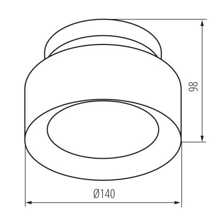 LED punktvalgusti SONOR LED/12W/230V 3000/4000/5700K + LED/1,5W 2200K läbimõõt 14 cm valge