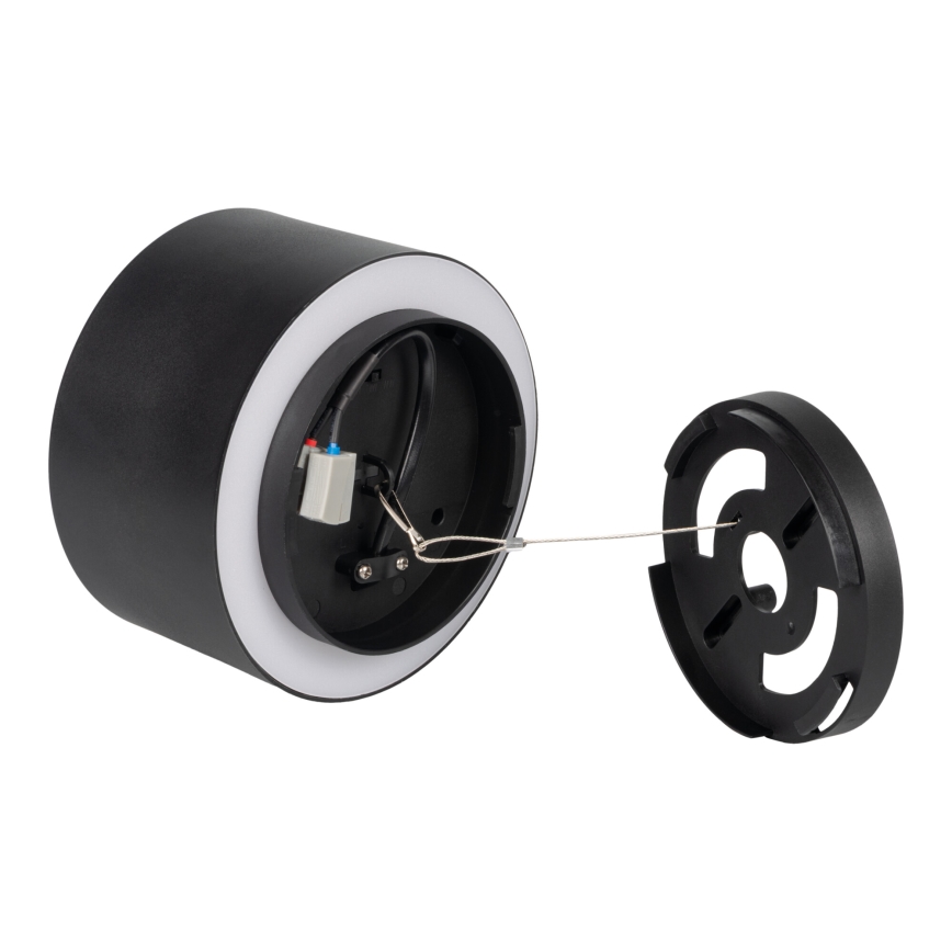 LED suunavalgusti SONOR LED/12W/230V 3000/4000/5700K + LED/1,5W 2200K, läbimõõt 14 cm, must
