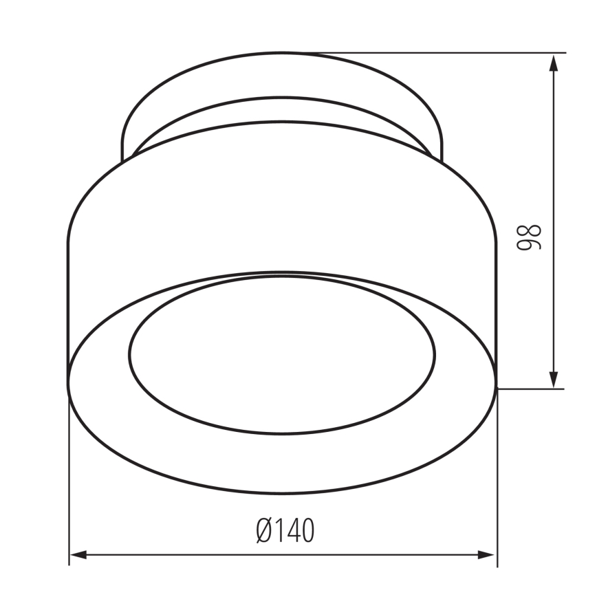 LED suunavalgusti SONOR LED/12W/230V 3000/4000/5700K + LED/1,5W 2200K, läbimõõt 14 cm, must
