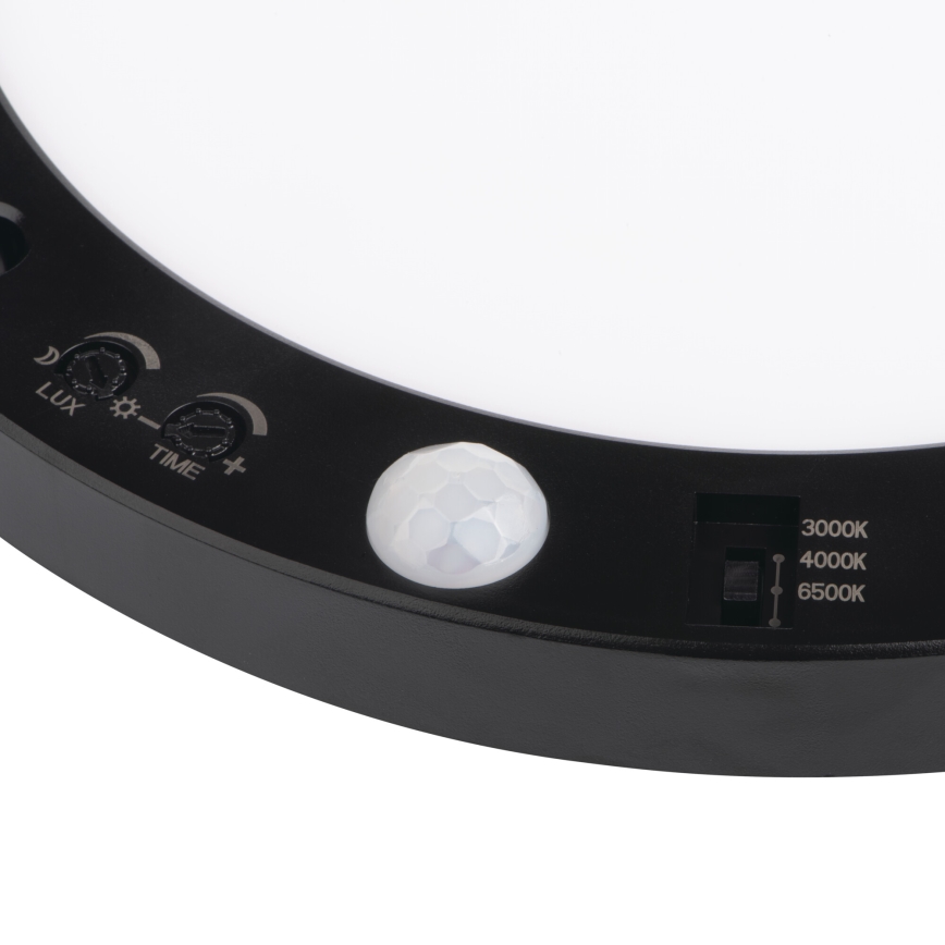 LED Lae-/süvistatav valgusti liikumisanduriga 2in1 ERGA LED/17W/230V 3000/4000/6500K must