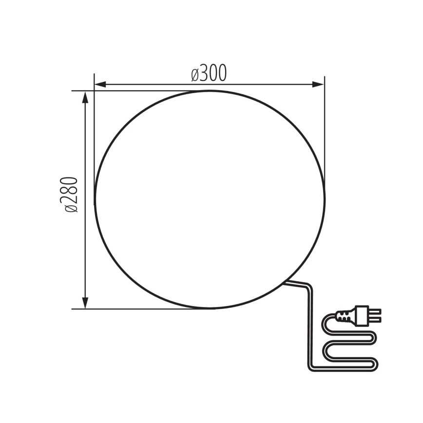 Välivalgusti STONO 1xE27/25W/230V d. 30 cm IP65