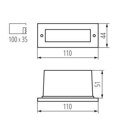 Kanlux 26463 - LED trepivalgusti TAXI LED/0.6W/230V IP54