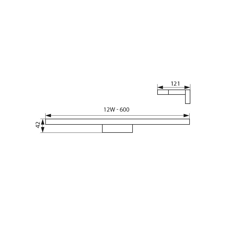 LED Vannitoa peeglivalgustus ASTEN LED/12W/230V IP44 läikiv kroom