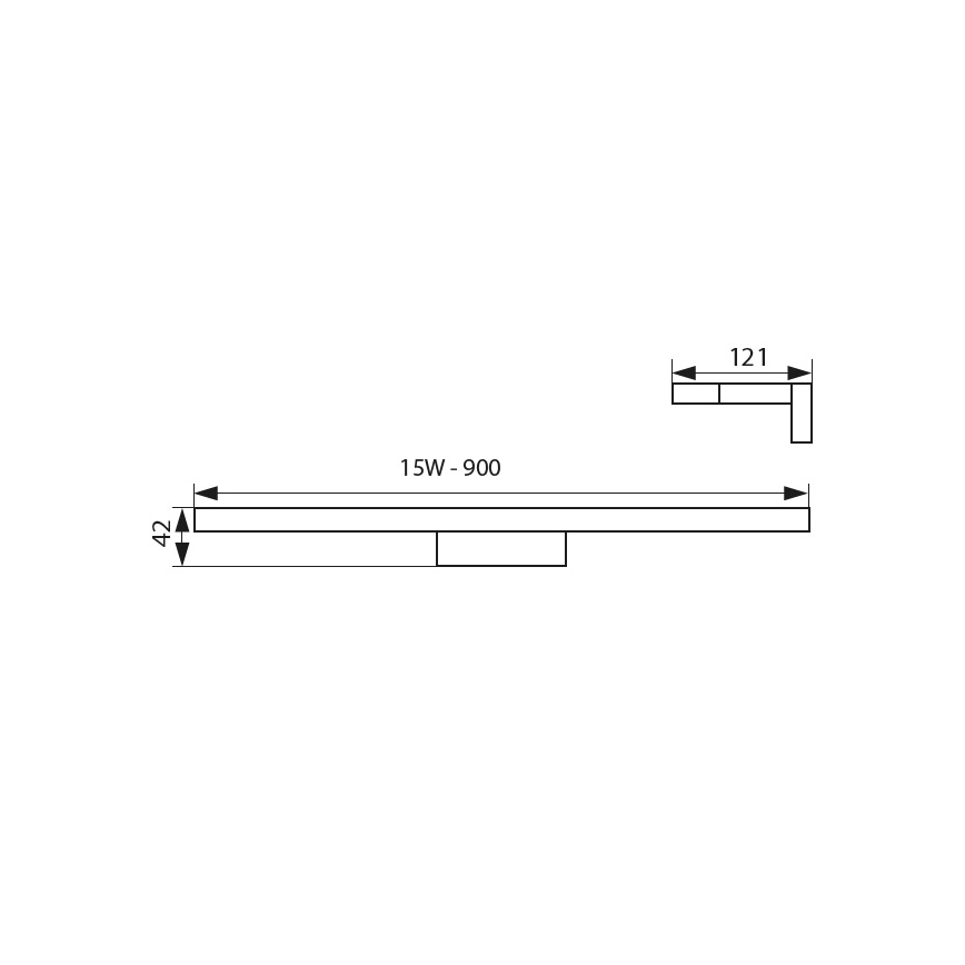 LED Vannitoa peeglivalgustus ASTEN LED/15W/230V IP44 läikiv kroom