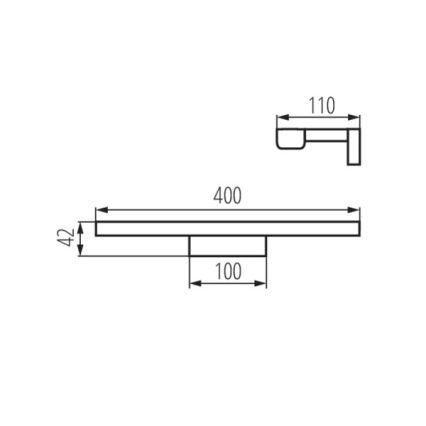 LED Vannitoa peeglivalgusti ASTEN LED/8W/230V IP44 must