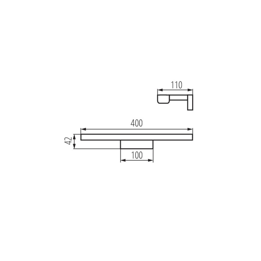 LED Vannitoa peeglivalgusti ASTEN LED/8W/230V IP44 must