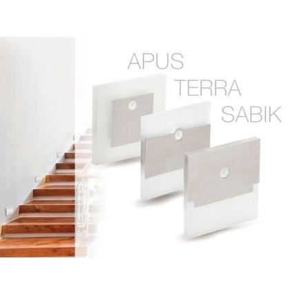LED-trepi valgusti anduriga LED/0,8W/12V 3000K