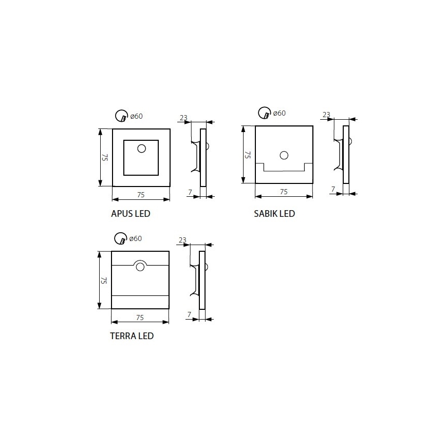 LED Trepivalgusti APUS anduriga LED/0,8 W/12V 3000K