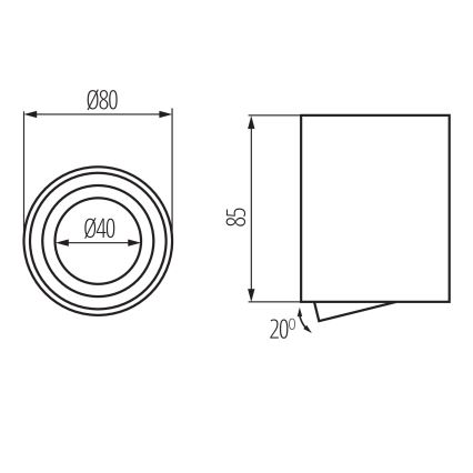 Suunatav laevalgusti BORD ONE 1xGU10/10W/230V must