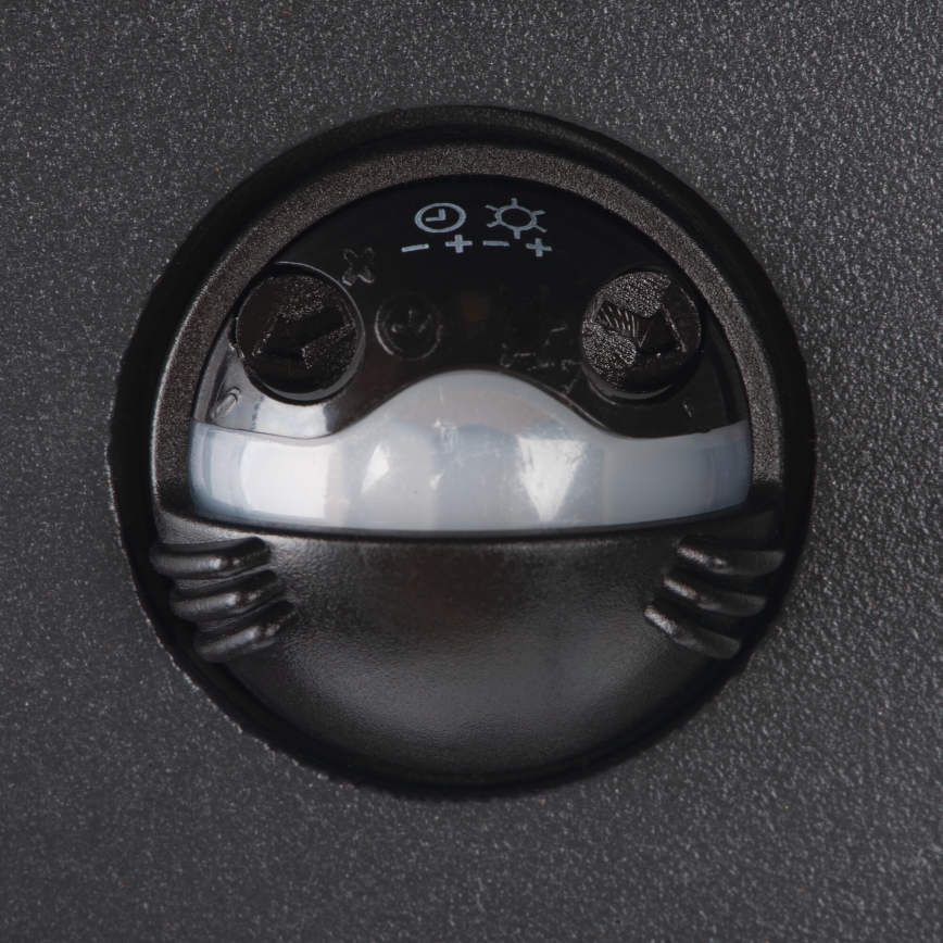 LED välisseinavalgusti anduriga REKA LED/7W/230V IP54 antratsiit ümmargune
