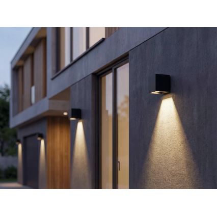 LED-päikesepaneeliga seinavalgusti anduriga REKA LED/6W/3,7V 1800 mAh 3000/4000/6500K IP65 must
