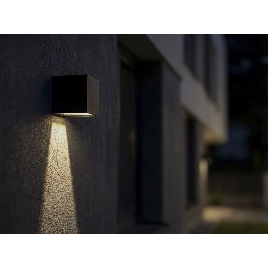 LED-päikesepaneeliga seinavalgusti anduriga REKA LED/6W/3,7V 1800 mAh 3000/4000/6500K IP65 must