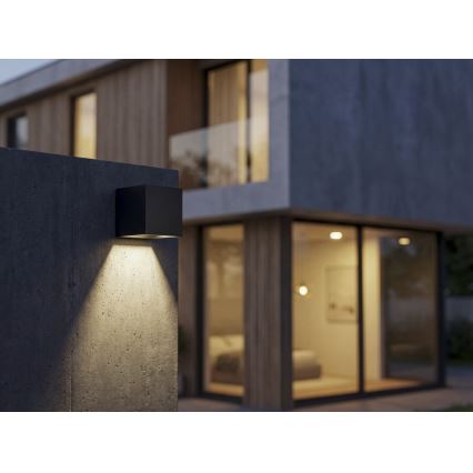 LED-päikesepaneeliga seinavalgusti anduriga REKA LED/6W/3,7V 1800 mAh 3000/4000/6500K IP65 must