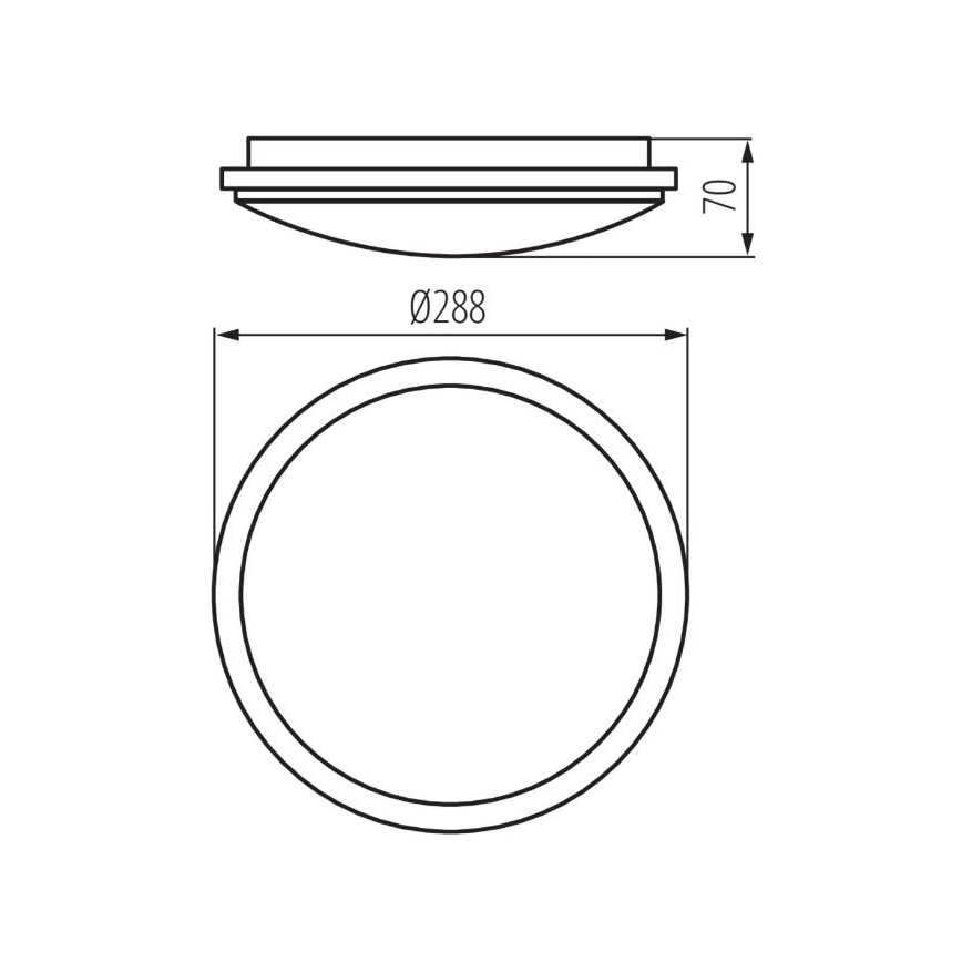 LED Vannitoa laevalgusti ORTE LED/24W/230V IP54