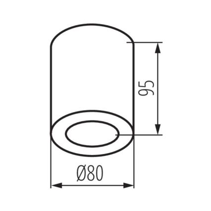 Kanlux 29242 - Vannitoa laevalgusti SANI 1xGU10/10W/230V IP44 matt kroom