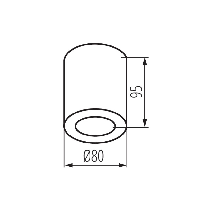 Kanlux 29242 - Vannitoa laevalgusti SANI 1xGU10/10W/230V IP44 matt kroom