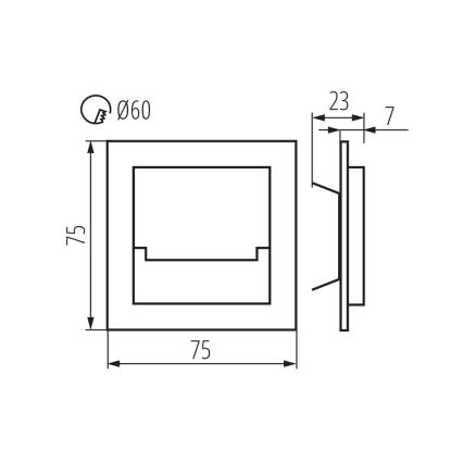 LED seinavalgusti trepile SABIK MINI LED/0,8W/12V 4000K