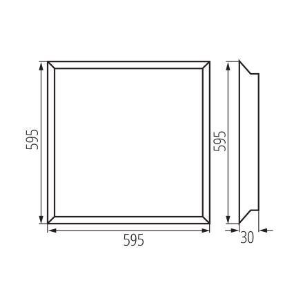 LED Süvistatav valguspaneel BAREV ECO LED/36W/230V 4000K 60x60 cm
