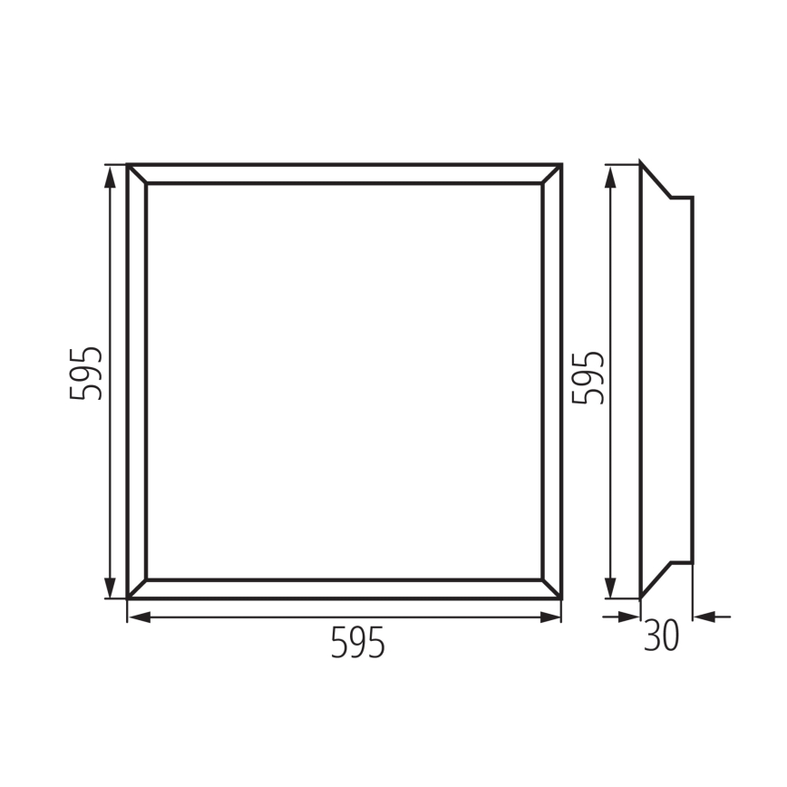 LED Süvistatav valguspaneel BAREV ECO LED/36W/230V 4000K 60x60 cm
