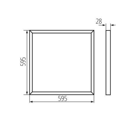 LED Pinnale kinnitatav valguspaneel BAREV LED/40W/230V 4000K 60x60 cm