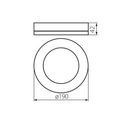 LEd Väli laevalgusti TURA LED/15W/230V 4000K IP54 must