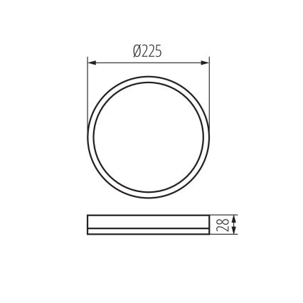 LED Laevalgusti vannituppa AZPO LED/11,8W/230V d. 22,5 cm IP54 valge