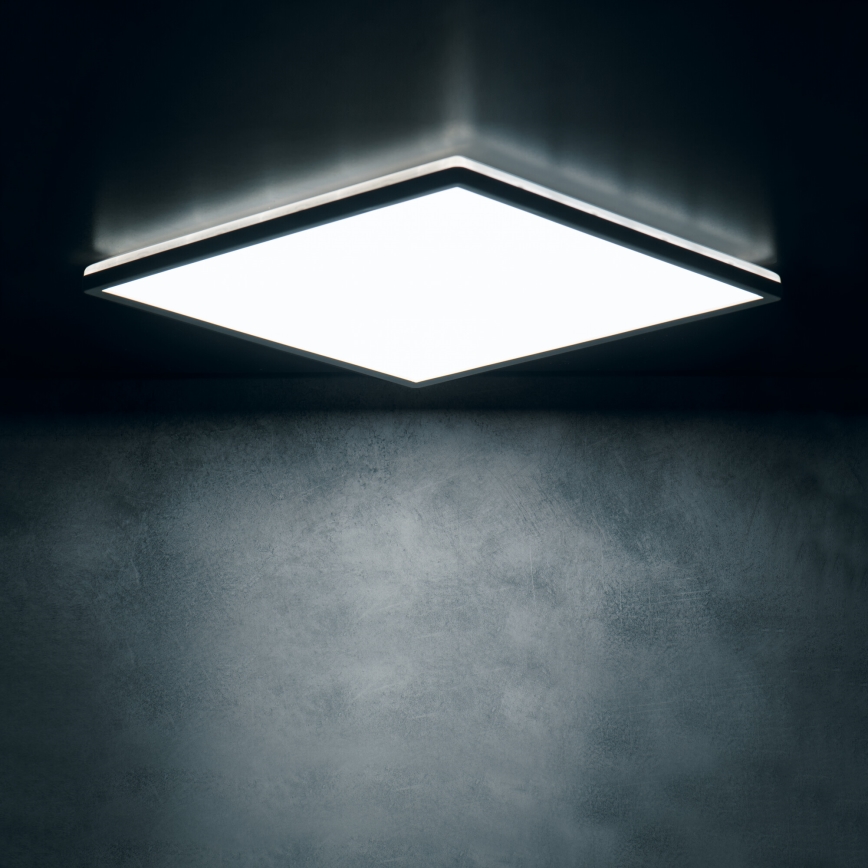 LED laevalgusti AZPO LED/12,3W/230V 3000/4000/6000K 22,5x22,5 cm IP54 must