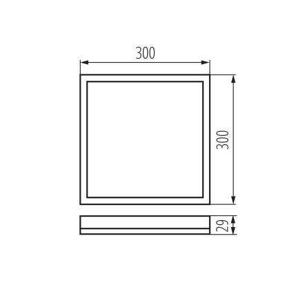 LED laelamp AZPO LED/17,5W/230V 3000/4000/6000K 30x30 cm IP54 valge