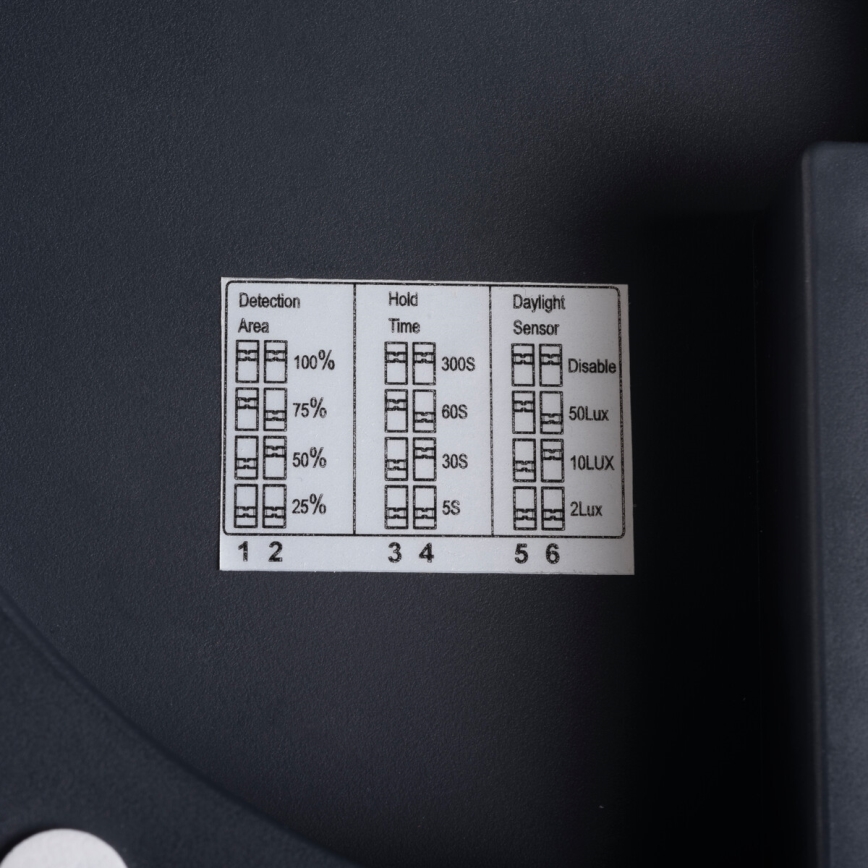 LED Välivalgusti koos anduriga BENO LED/18W/230V 4000K IP54 antratsiit