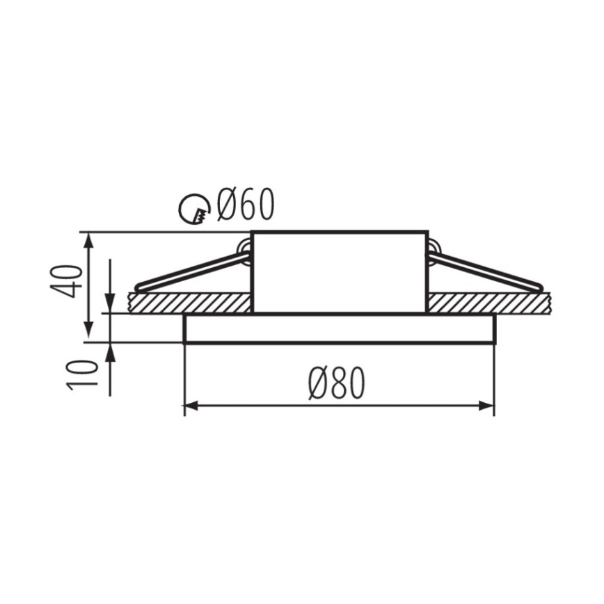 Kanlux 33123 - Süvistatav vannitoavalgusti FLINI 10W IP44 valge