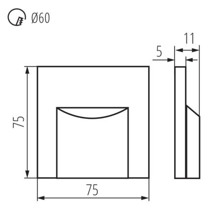 LED Trepivalgusti ERINUS LED/0,8W/12V 3000K valge