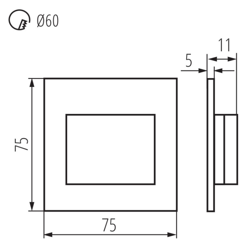 LED Trepivalgusti ERINUS LED/1,5W/12V 3000K valge