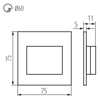 LED Trepivalgusti ERINUS LED/1,5W/12V 4000K hall