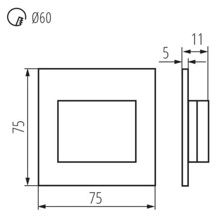 LED Trepivalgustus ERINUS LED/1,5W/12V 3000K must