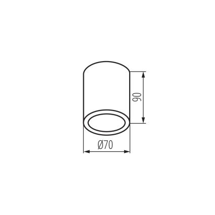 Kanlux 33360 - Väli kohtvalgusti AQILO 1xGU10/7W/230V IP65 valge