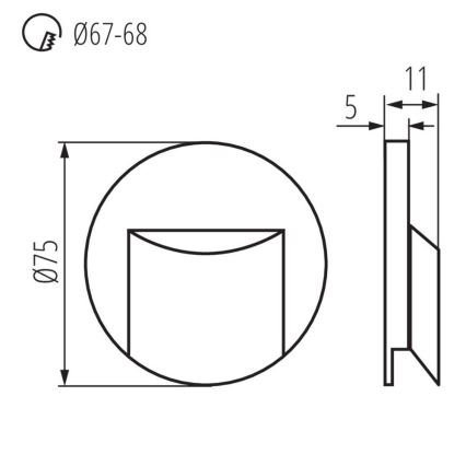 LED Trepivalgusti ERINUS LED/0,8W/12V 4000K valge