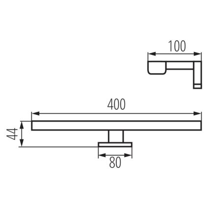 LED Vannitoa peeglivalgusti ASTIM LED/8W/230V IP44 matt kroom