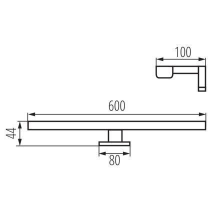 LED Peeglivalgusti vannituppa  ASTIM LED/12W/230V IP44 must