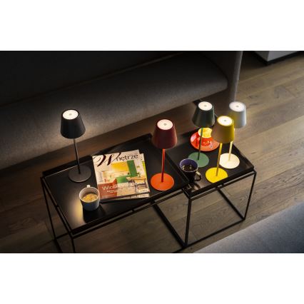 LED Hämardatav laetav laualamp INITA LED/1,2W/1800 mAh IP54 must