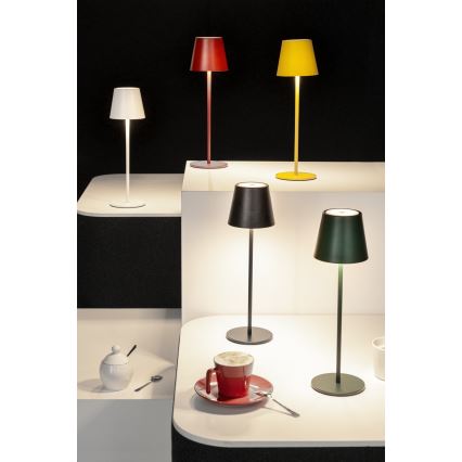 LED Hämardatav laetav laualamp INITA LED/1,2W/1800 mAh IP54 punane