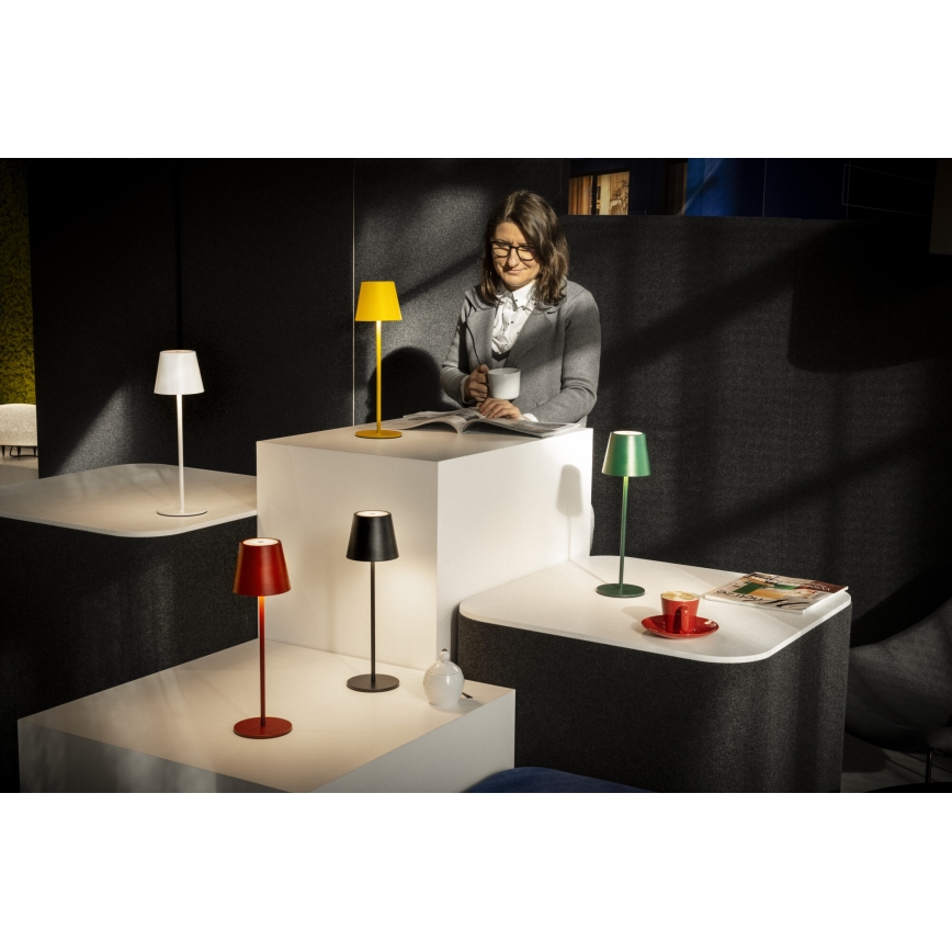 LED Hämardatav laetav laualamp INITA LED/1,2W/1800 mAh IP54 punane