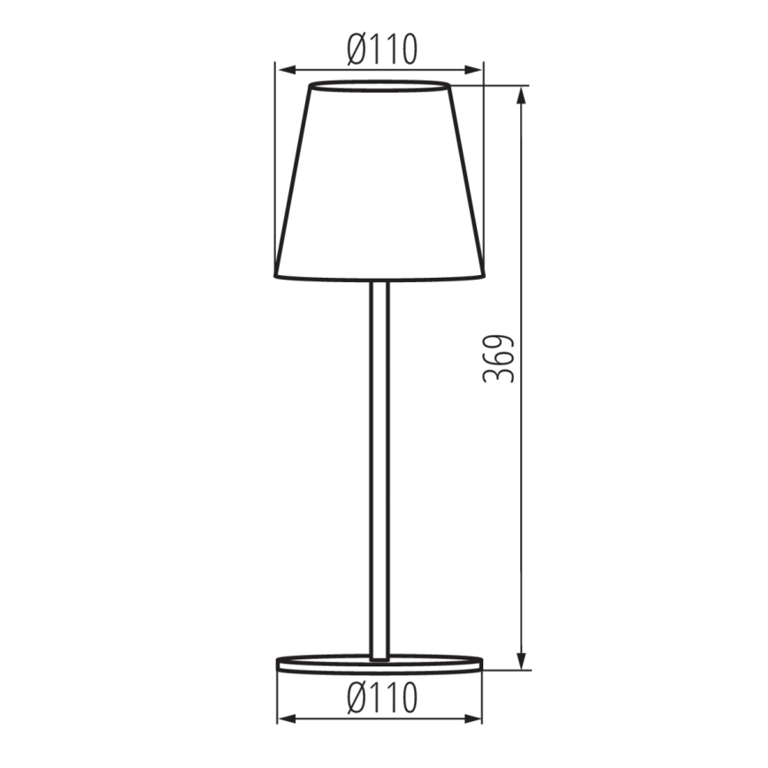 LED Hämardatav laetav laualamp INITA LED/1,2W/1800 mAh IP54 punane